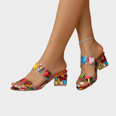 JANA | COLORFUL DOUBLE STRAPPED SANDALS
