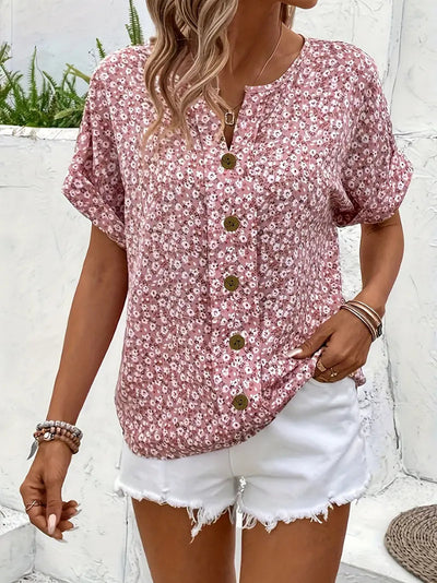 GRACEY | CHIC BUTTONED SUMMER BLOUSE
