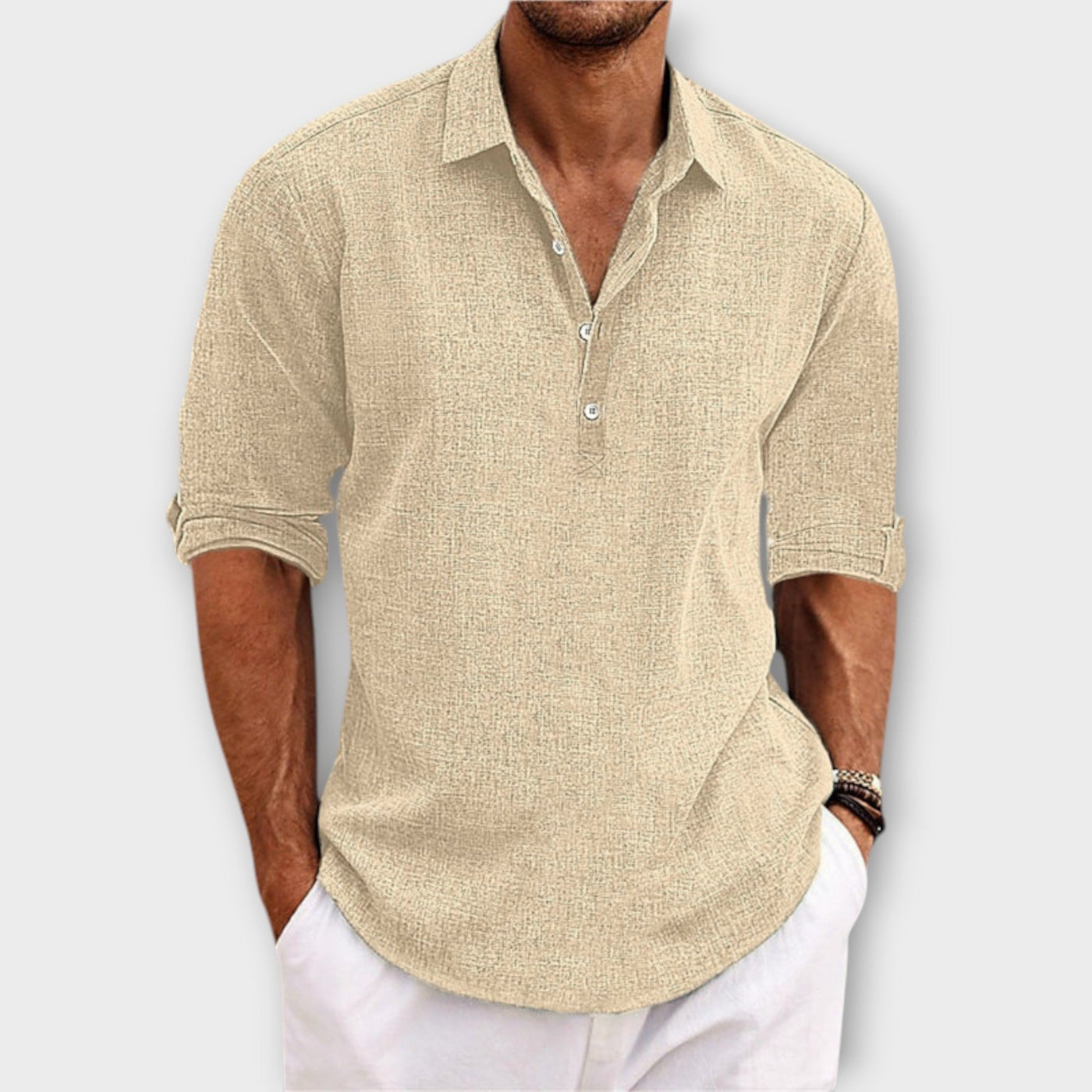 Luca | Elegant Cotton-Linen Blend Shirt