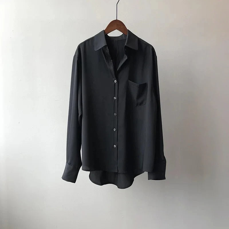 VIVIAN | CASUAL LONG SLEEVED LAPEL SHIRT