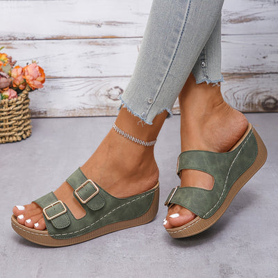 MARJORIE | CASUAL ORTHOPEDIC WEDGE SANDALS