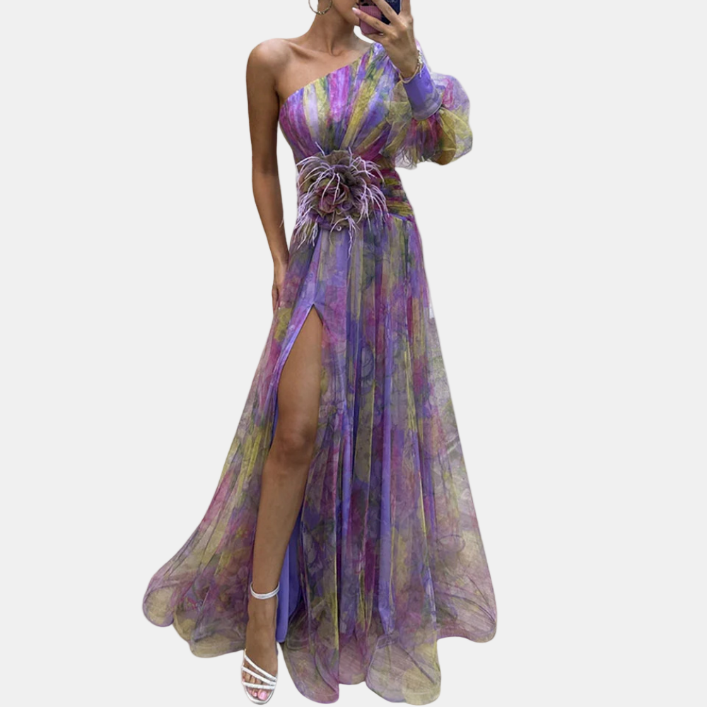 BEATRICE | ONE-SHOULDER LONG SLEEVE DRESS