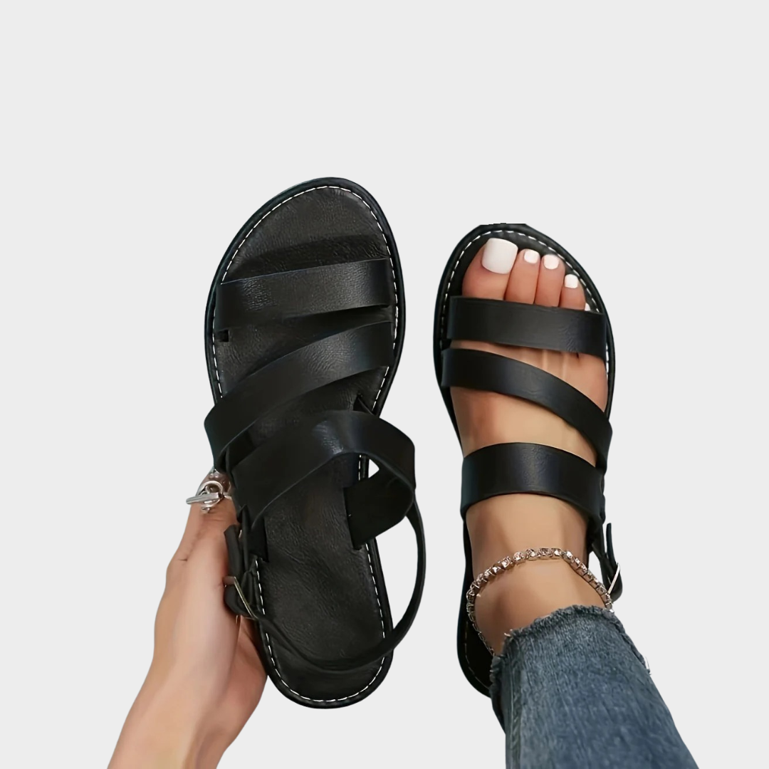 VERONICA | ORTHOPEDIC STRAPPED FLAT SANDALS
