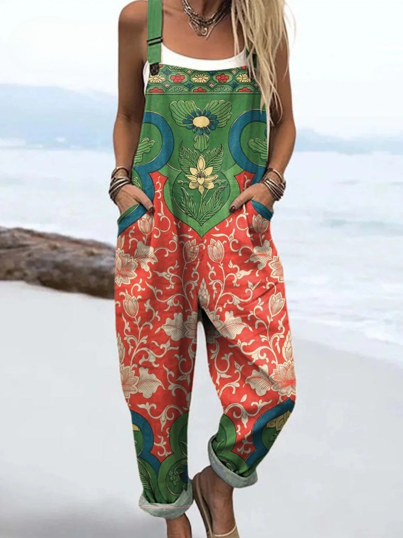 Sanne™ | Garden Bloom Boho Dungarees