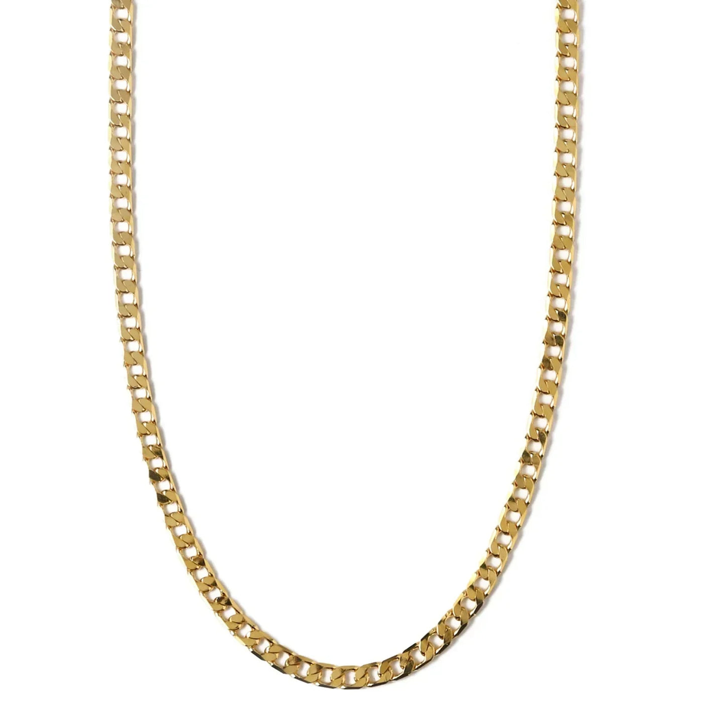 Flat link chain necklace | Gold