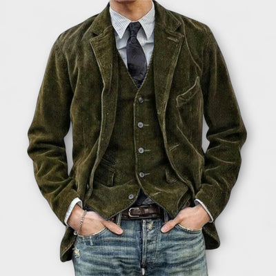 **Sebastian | Tailored Suit Jacket & Waistcoat Ensemble**