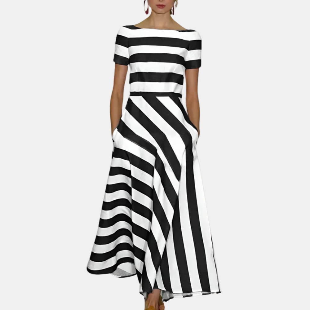 BELLA |  CLASSIC STRIPED MAXI DRESS