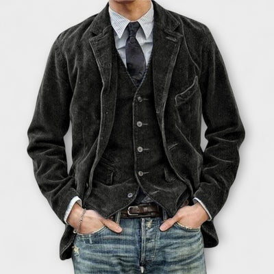 **Sebastian | Tailored Suit Jacket & Waistcoat Ensemble**