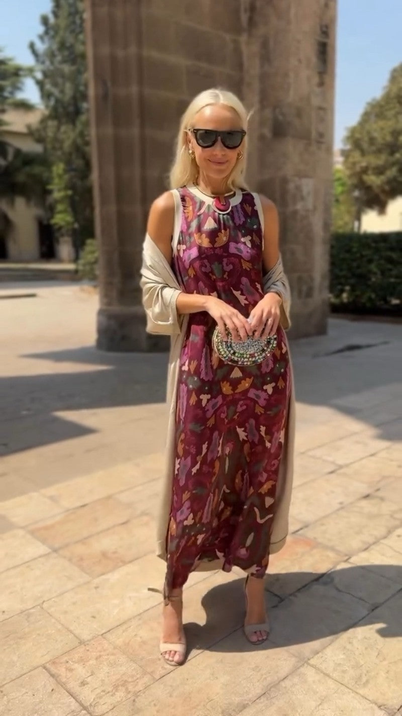 Galiana | Elegant Long Dress with Matching Shawl