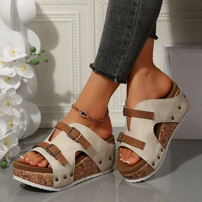 LARA | ORTHOPEDIC WEDGE-HEELED SANDALS