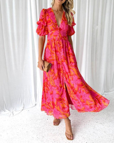 RICA | STYLISH PUFF SLEEVE MAXI DRESS