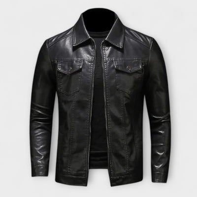 LUCAS | Chic Synthetic Leather Jacket