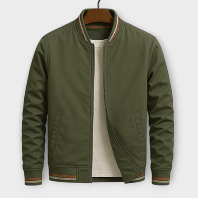 Milo | Contemporary Striped Bomber Jacket