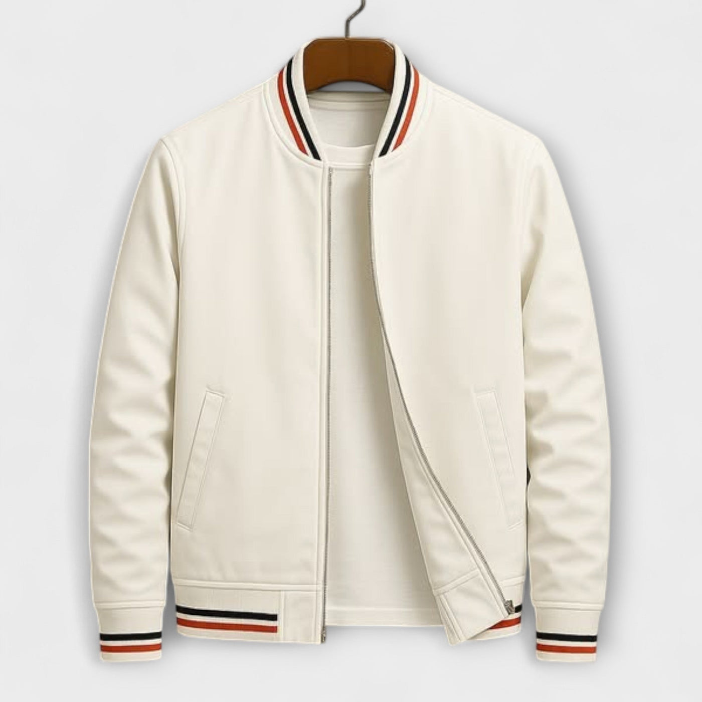 Milo | Contemporary Striped Bomber Jacket