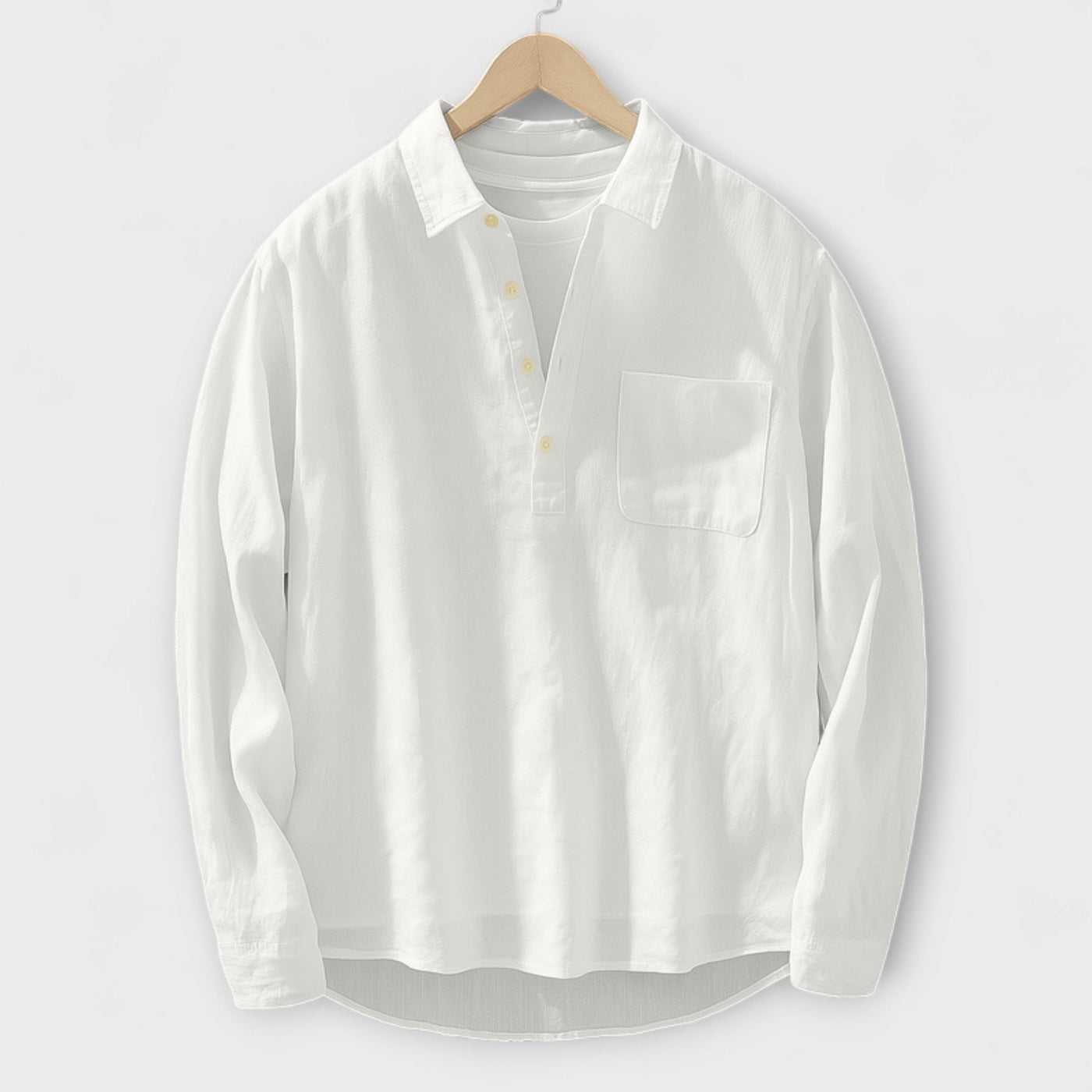 Milo | Effortless Cotton-Linen Popover Shirt