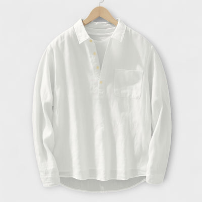 Milo | Effortless Cotton-Linen Popover Shirt