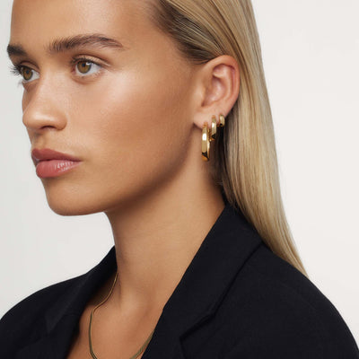 Gia Statement Hoop Earrings | Gold