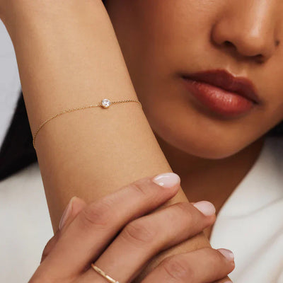 Moissanite Stone Bracelet Cléa | Gold