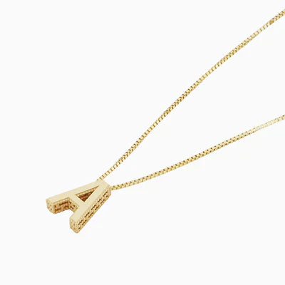 Necklace with initial and love letter | Gold