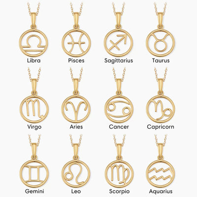 Zodiac Sign Necklace | Gold