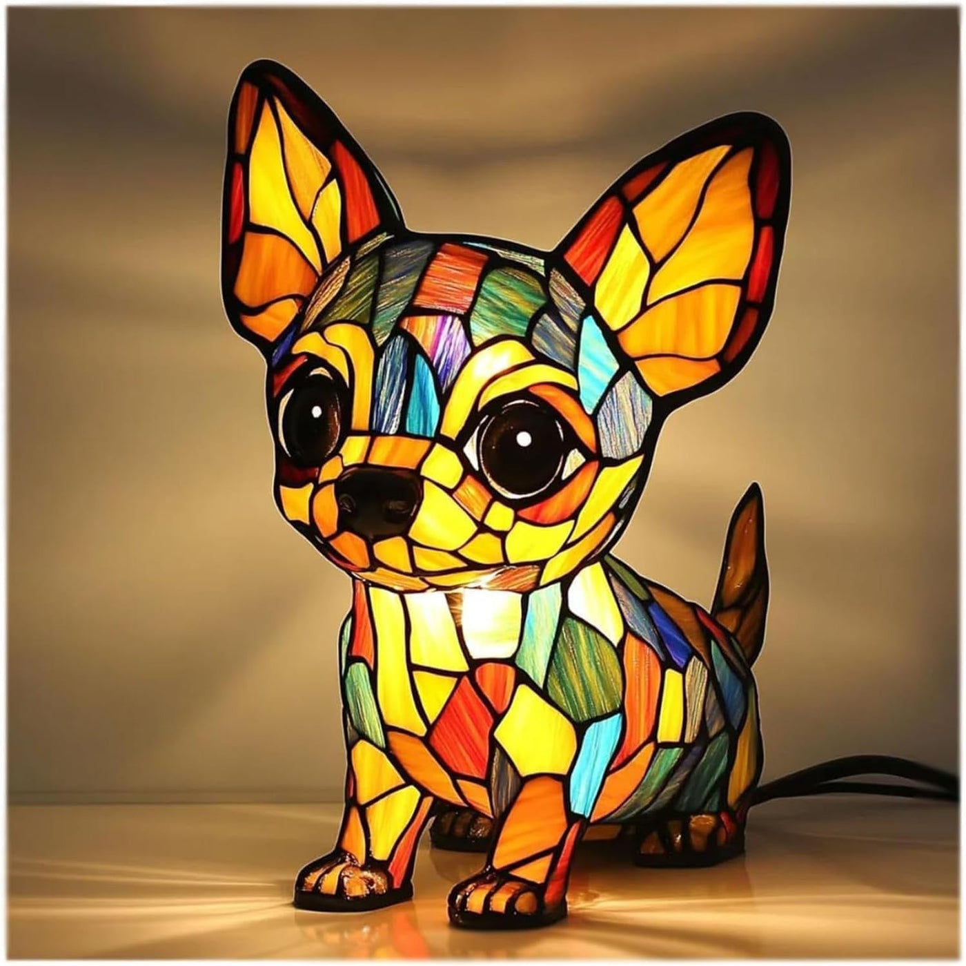 Patoune – Magical Dog Lamp in Colored Glass