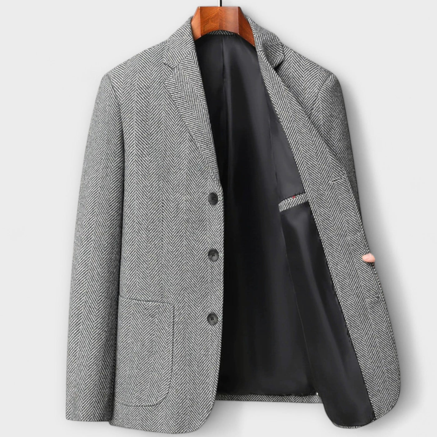 Gideon | Elegant Herringbone Wool Blazer