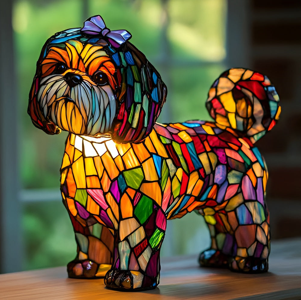 Mimine – Magical Dog Lamp in Colored Glass