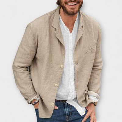 **Luca | Elegant Linen Blazer**