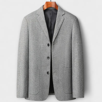 Gideon | Elegant Herringbone Wool Blazer