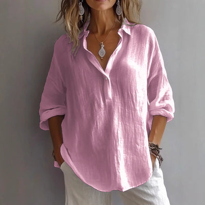 DIANE | LOOSE V-NECK BLOUSE