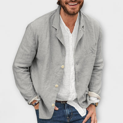**Luca | Elegant Linen Blazer**