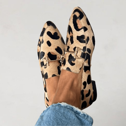 LeopardLuxe™ Buckle Loafers