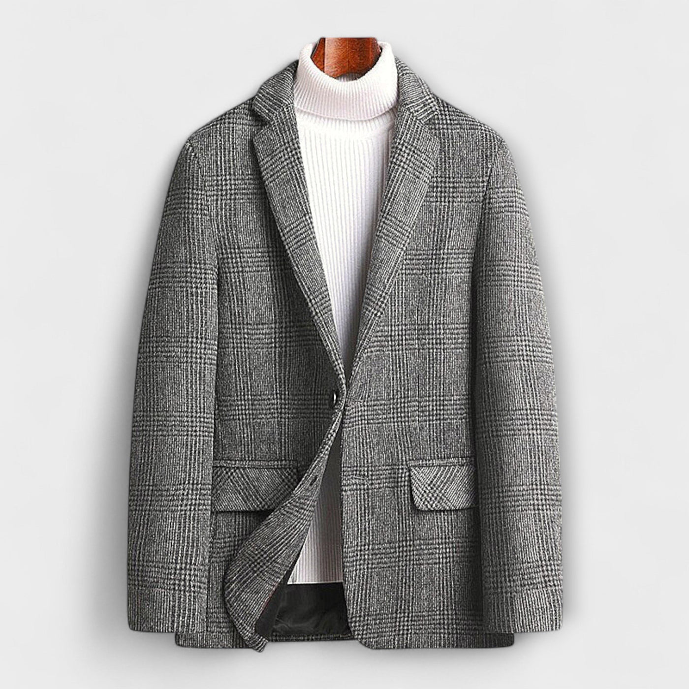 Asher | Elegant Checked Wool Blazer
