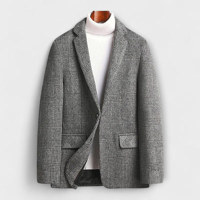 Asher | Elegant Checked Wool Blazer