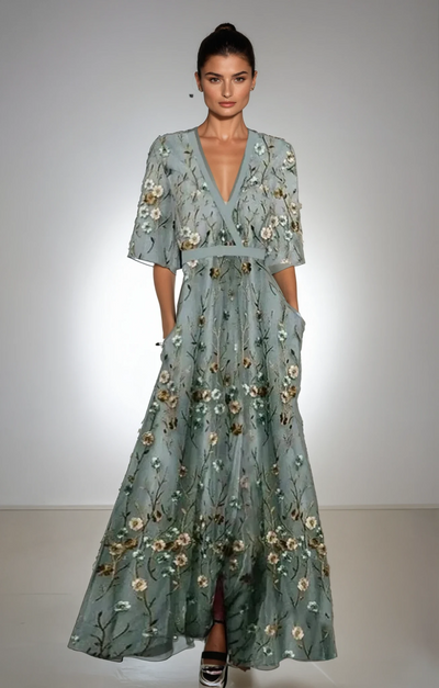 AVA™ | ELEGANT FLORAL DRESS