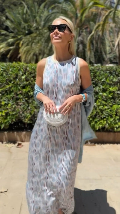 Anaís | Elegant long dress with matching shawl