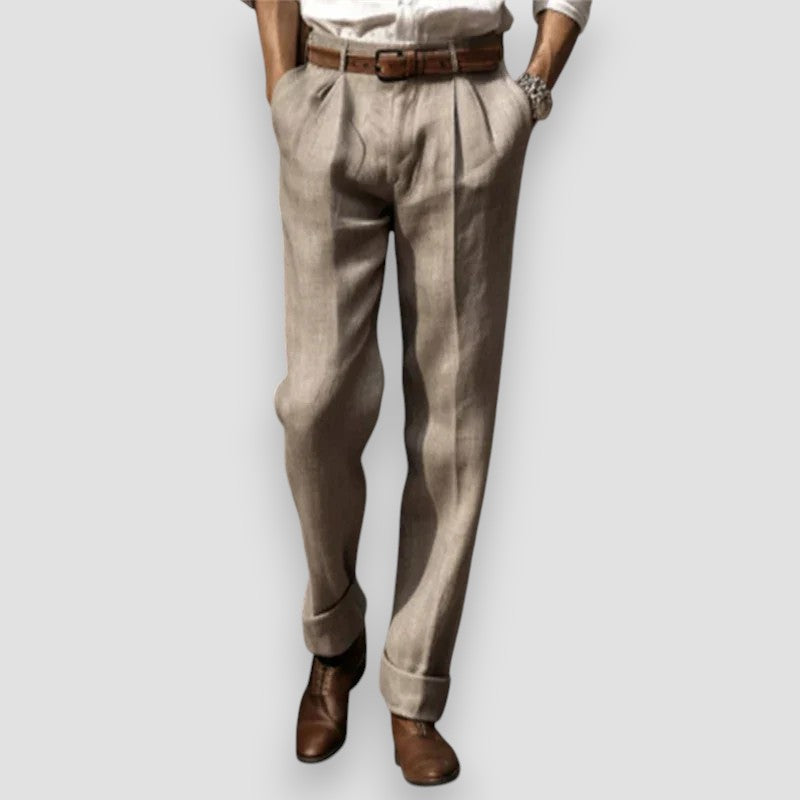 Luca | Airy Cotton-Linen Trousers