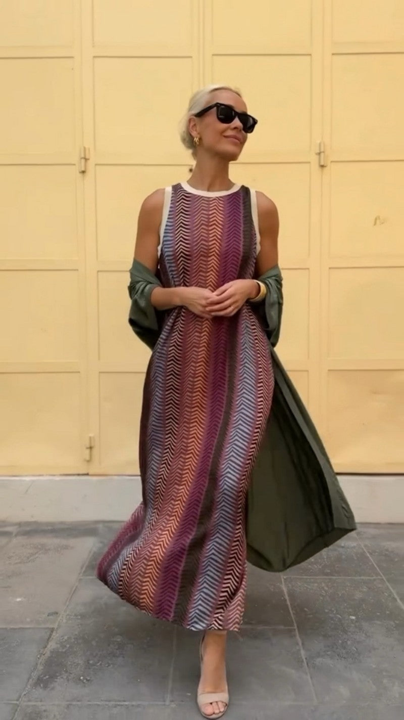 Leonor | Elegant Long Dress with Matching Shawl