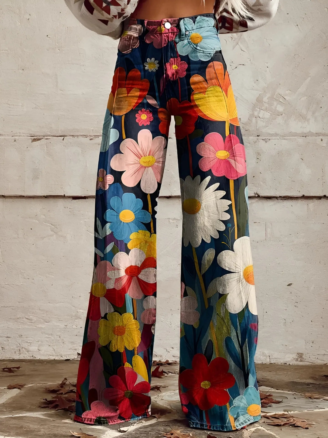 Women's Baggy Wide Leg Jeans with High Rise