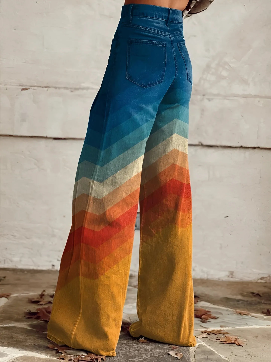 Women's Baggy Wide Leg Jeans with High Rise