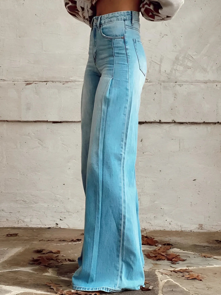 Women's Baggy Wide Leg Jeans with High Rise