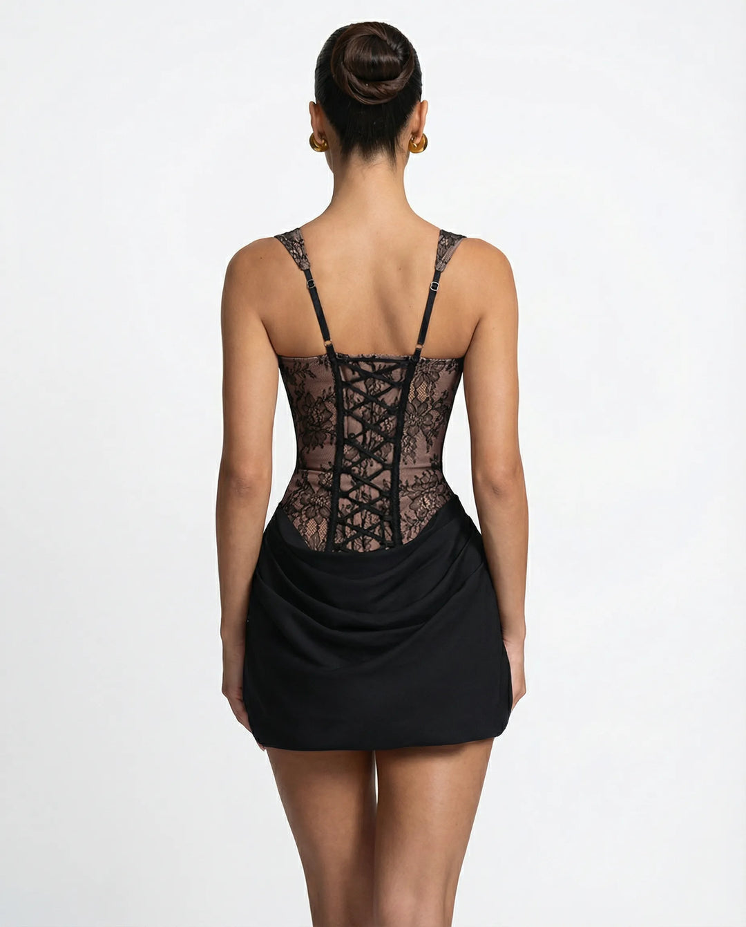 Women's Bodycon Elegant Mini Cocktail Dress with Square Neck