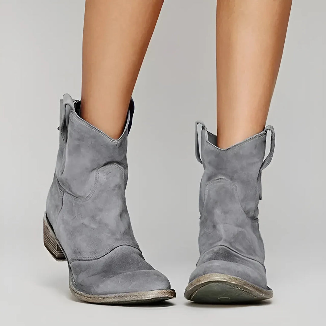 Women's Comfortable Dressy Cowboy Boots with Block Heel and Pointed Toe