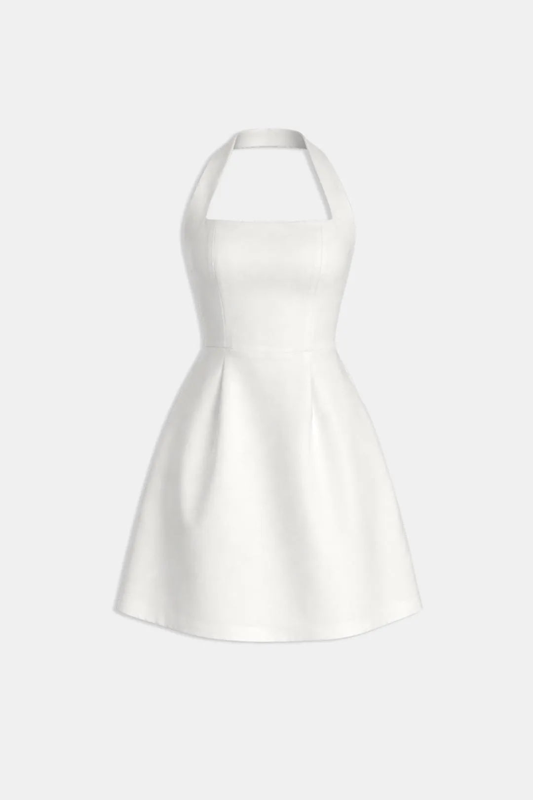 Women's Elegant A-Line Mini Cocktail Dress with Halter Neckline