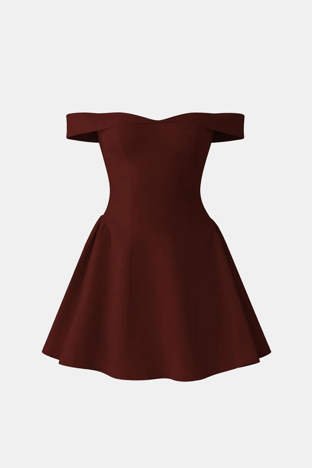 Women's Elegant A-Line Mini Cocktail Dress with Off-Shoulder