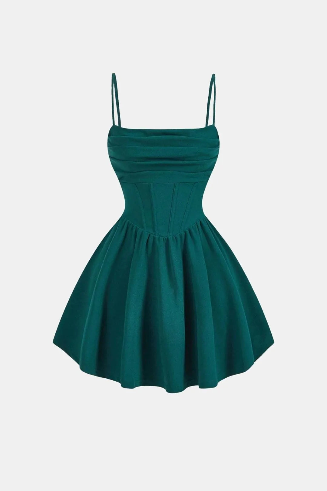 Women's Elegant A-Line Mini Cocktail Dress with Ruched Bodice