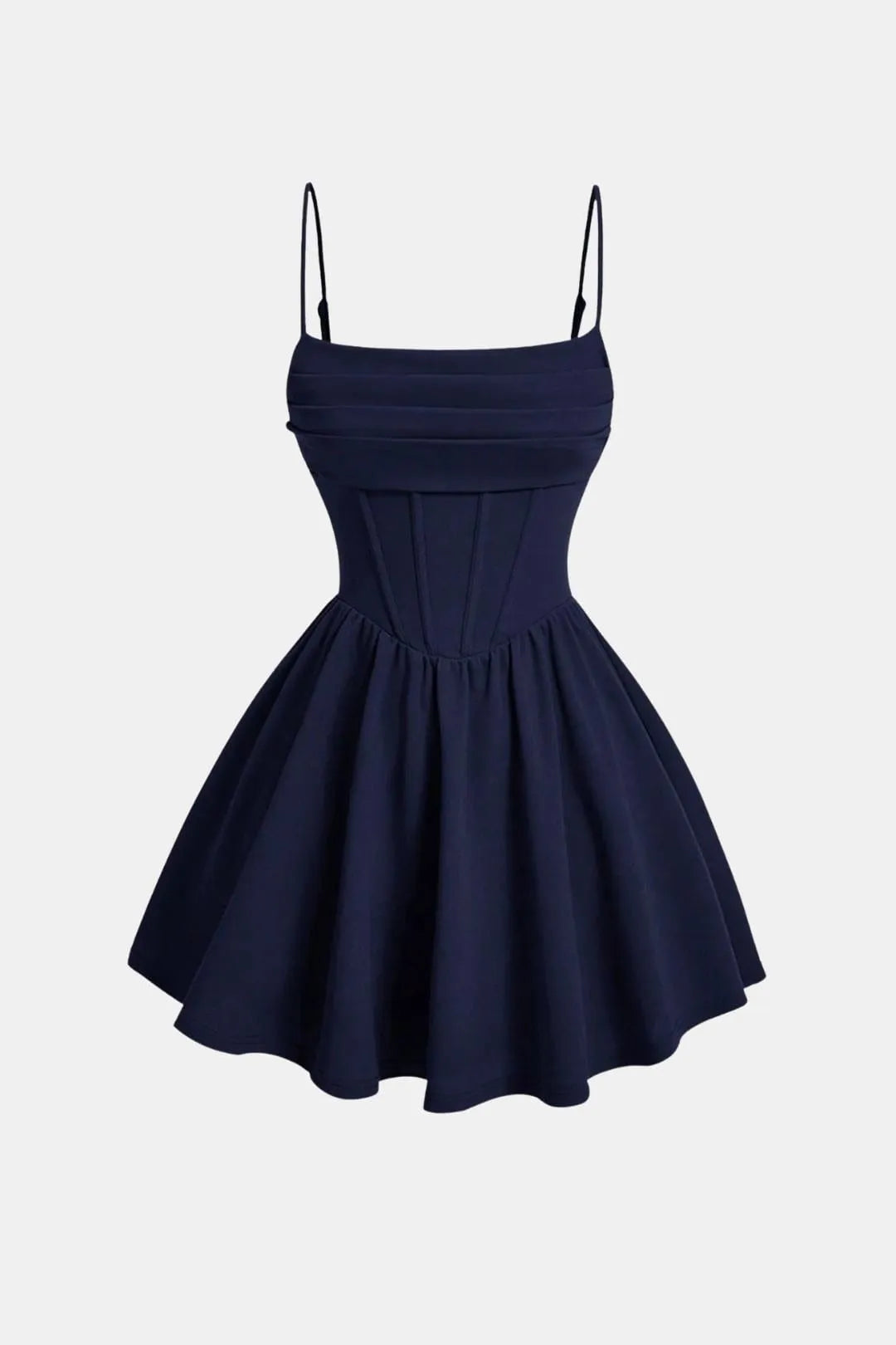 Women's Elegant A-Line Mini Cocktail Dress with Ruched Bodice