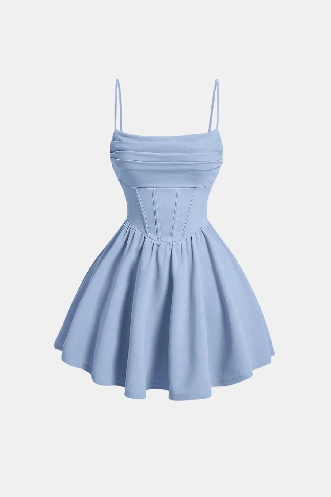 Women's Elegant A-Line Mini Cocktail Dress with Ruched Bodice