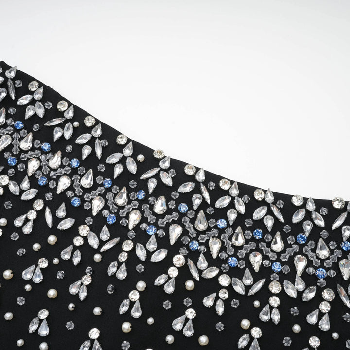 Women's Elegant A-Line Mini Cocktail Dress with Strapless Neckline