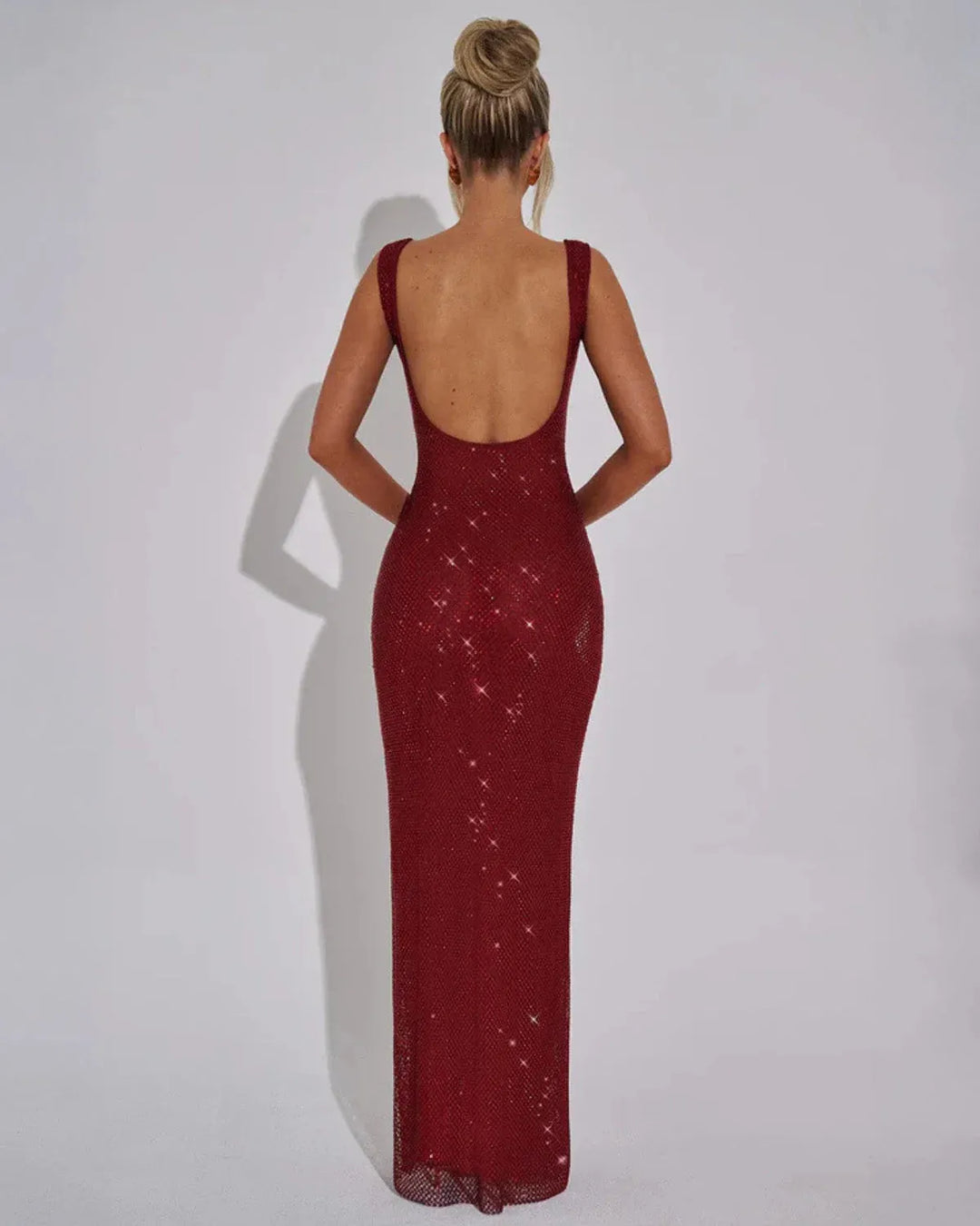 Women's Elegant Bodycon Cocktail Dress with Square Neckline